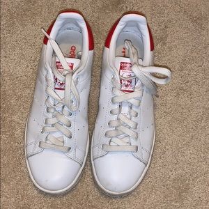 New ADIDAS Stan Smith Red White Sneakers Shoes 6
